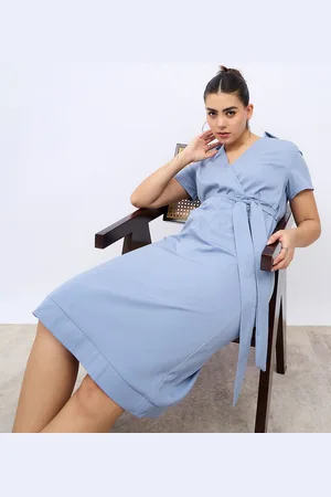 Styli Women V-Neck Wrap Midi Dress