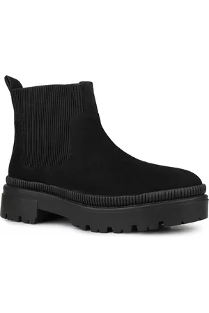 Inc 5 Women Solid Block-Heeled Chelsea Boots