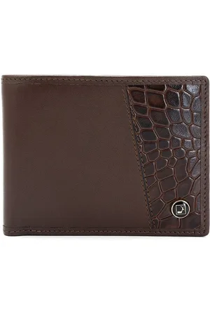 Da Milano Men Textured Leather Two Fold Wallet