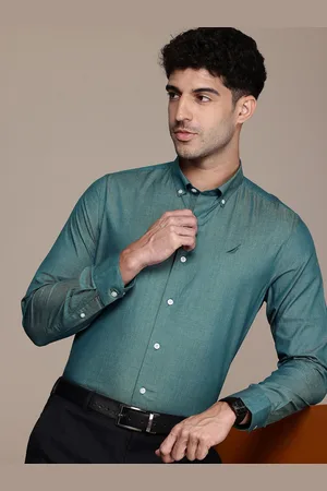 Nautica Pure Cotton Classic Slim Fit Opaque Formal Shirt
