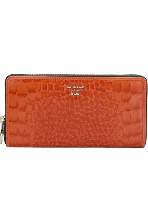 Da Milano Women Textured Leather Zip Around Wallet