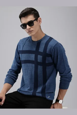 Park Avenue Slim Fit Striped Pullover Sweaters