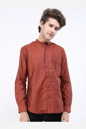 Ketch Men Rust Slim Fit Casual Shirt