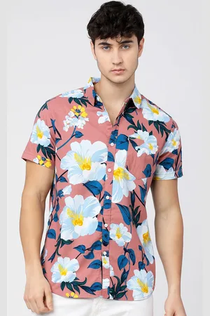 Ketch Men Slim Fit Floral Printed Cotton Casual Shirt