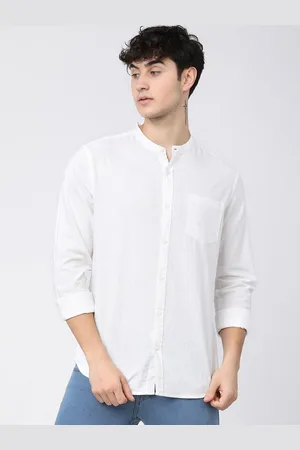 Ketch Men White Slim Fit Cotton Casual Shirt