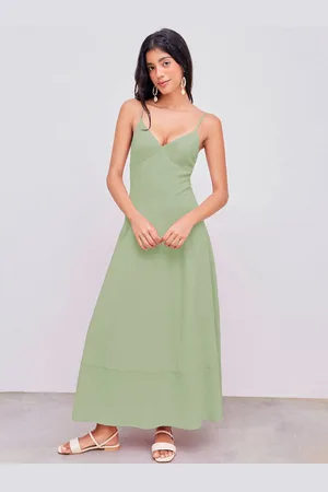 DressBerry Women Shoulder Straps A-Line Maxi Dress