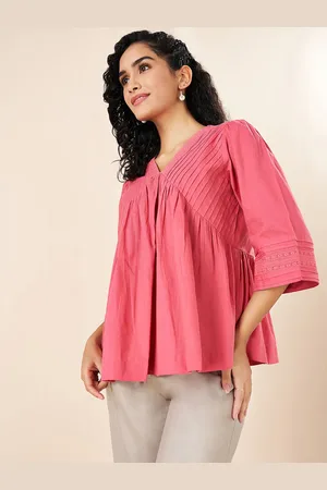 Pantaloons Women Embroidered Cotton Top