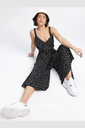 DressBerry Playful Feminine Charm Floral Print Wrap Jumpsuit