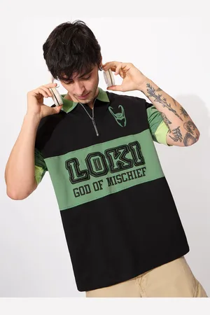 The Souled Store Men Colourblocked Polo collar Applique T-shirt