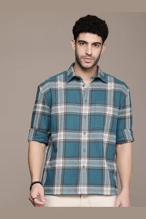 Roadster The Life Co. Checked Flannel Relaxed Fit Casual Shacket