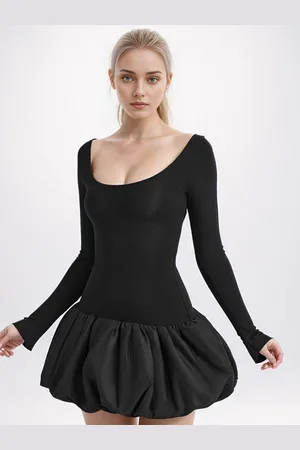 DressBerry Women Drop-Waist Mini Dress