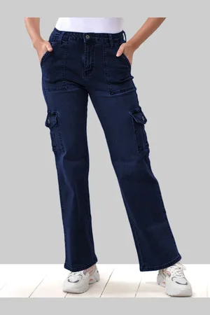 Lyra Women 6 Pockets Stretchable Cargo Jeans