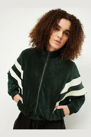 Max Collection Women Striped Polyester Padded Jacket