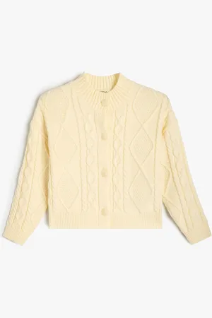 Koton Girls Cable Knit Cardigan