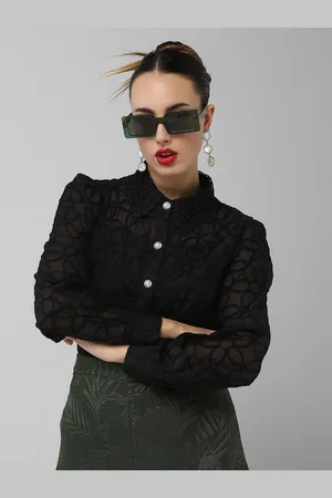 SHOWOFF Women Comfort Floral Semi Sheer Casual Shirt