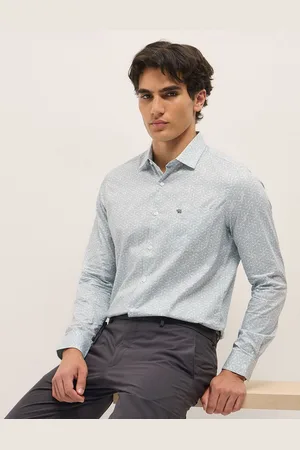 The Bear House Men Tailored Fit Opaque Printed Formal Shirt