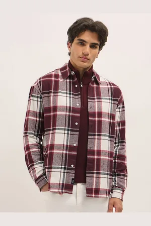 The Bear House Men Opaque Checked Casual Shirt