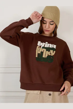 Sassafras Women Embroidered Pullover Sweatshirt