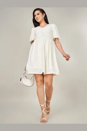 Pantaloons Flared Sleeve A-Line Mini Dress