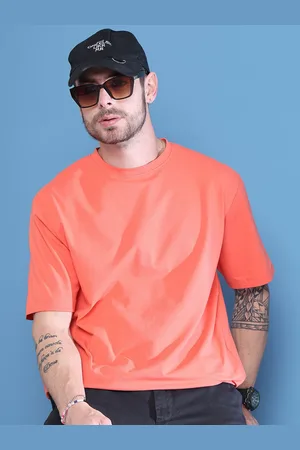 DOOR74 Men Drop-Shoulder Sleeves T-shirt