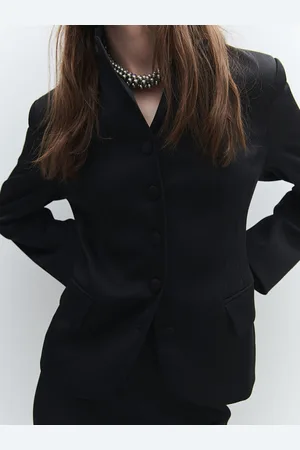 H&M Fitted Satin Blazer