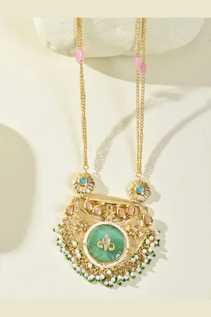 Dastoor Gold-Plated Geometric Designer Pendant