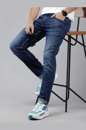 SPYKAR Men Ricardo Straight Fit Low Distress Light Fade Stretchable Jeans