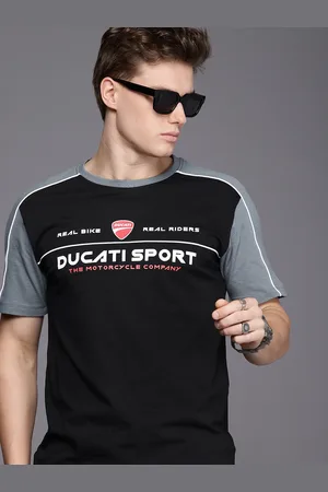 DUCATI Brand Logo Printed Pure Cotton T-shirt