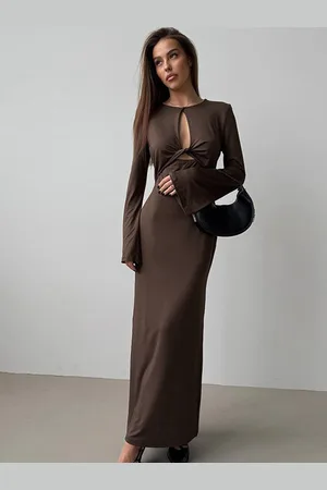 DressBerry Women Round Neck Maxi Dress