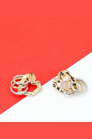 Krelin Heart Shaped Studs Earrings