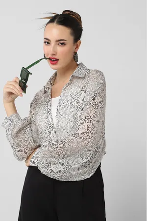 SHOWOFF Women Comfort Semi Sheer Printed Casual Shirt