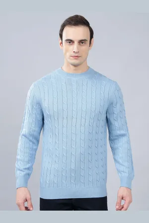 CANTABIL Men Cable Knit Self Design Pullover Sweaters