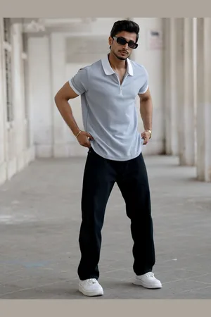 Powerlook Men Polo Collar T-shirt