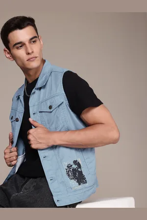 Roadster The Life Co. Sleeveless Pure Cotton Tailored Jacket