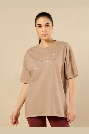 Cult Typography Printed Drop-Shoulder Sleeves Bio Finish Pure Cotton Oversized Fit T-shirt