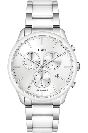 Timex Men Embellished Dial & Stainless Steel Bracelet Style Straps Analogue Watch TWEG21700