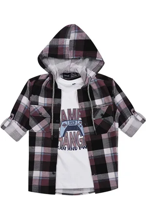 CAVIO Boys Comfort Tartan Checks Opaque Checked Casual Shirt
