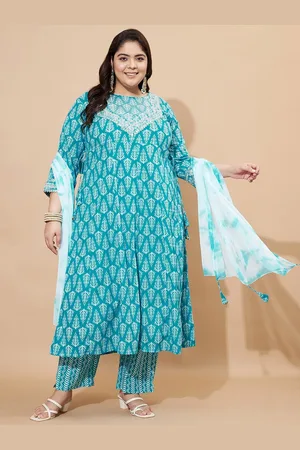 Vbuyz Women Bandhani Printed Regular Kurta with Trousers & With Dupatta