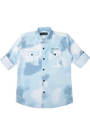 CAVIO Boys Comfort Spread Collar Dyed Cotton Casual Shirt