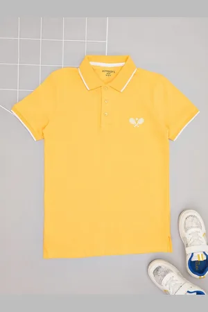 Pantaloons Boys Solid Polo Collar Cotton T-shirt