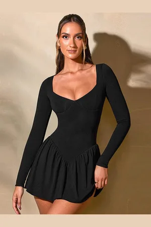 DressBerry Women Drop-Waist Mini Dress