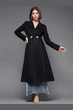 Miss Chase Women Longline Tailored Jacket with Embroidered