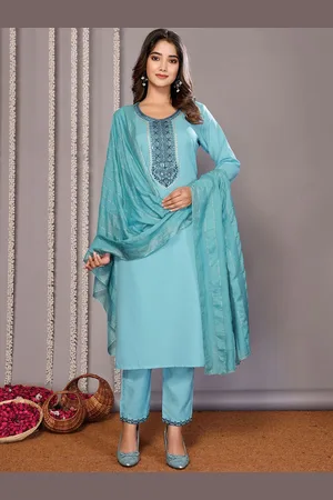 DIVASTRI Women Ethnic Motifs Yoke Design Regular Kurta with Trousers & With Dupatta