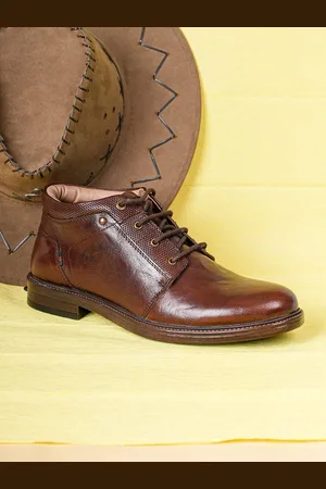 Buckaroo Men Natural Leather Lace-Ups Casual Derbys