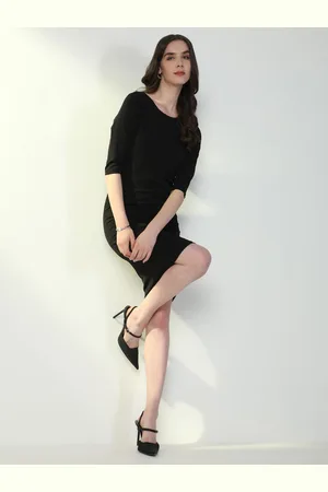 SHOWOFF Women Round Neck Bodycon Casual Dress