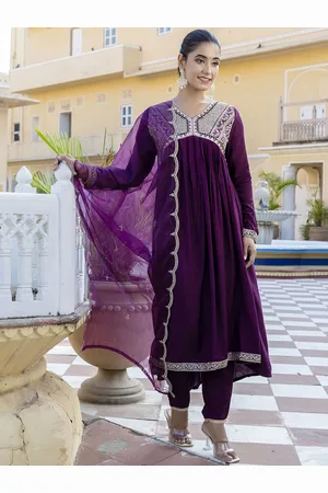Navlik Women Ethnic Motifs Embroidered Regular Sequinned Kurta with Trousers & With Dupatta