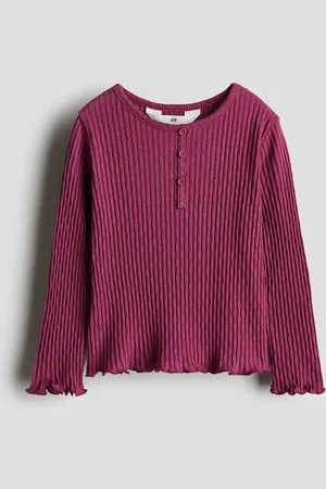 H&M Girls Pointelle Jersey Top