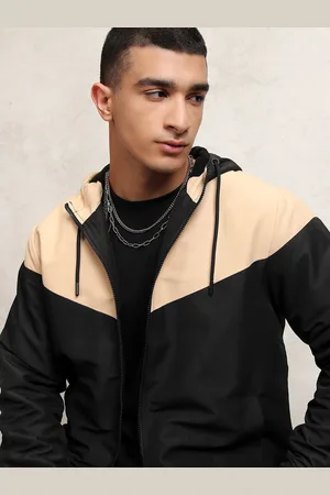 Ketch Men Colourblocked Crop Hooded Parka Jacket