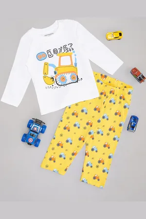 Pantaloons Boys Printed Pure Cotton T-shirt With Pyjama