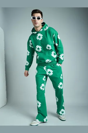 FUGAZEE Printed Cotton Oversized Tracksuit